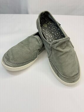 Sanuk Pair O Dice slip-on sneakers Women's Size 6 Slip-On Olive Green VGUC